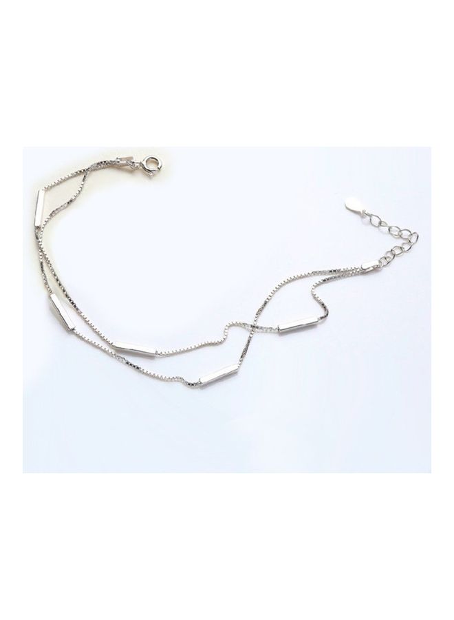 Perfii Rhodium Plated Cubic Ziron Stylish Bracelet - Image 4