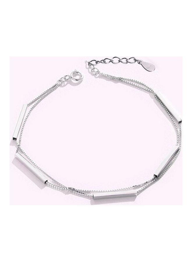 Perfii Rhodium Plated Cubic Ziron Stylish Bracelet - Image 5