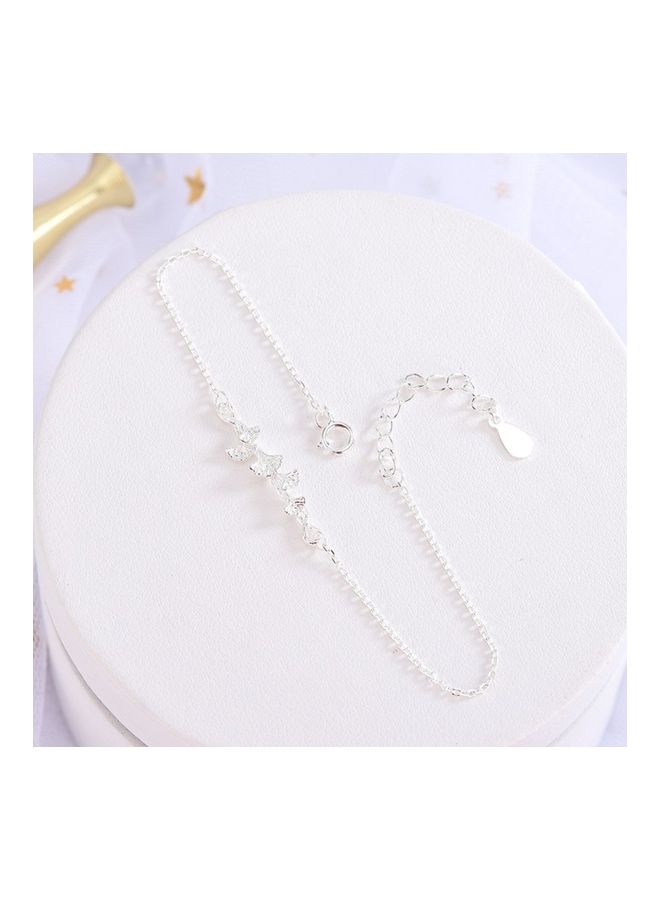 Perfii Rhodium Plated Cubic Ziron Stylish Bracelet - Image 3