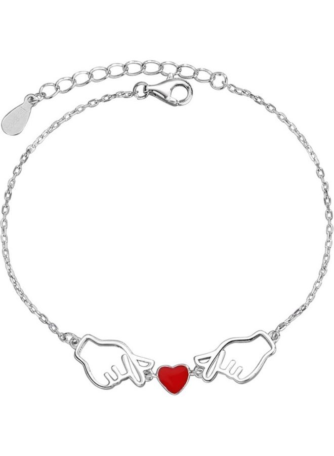 Perfii Rhodium Plated Cubic Ziron Stylish Bracelet - Image 1