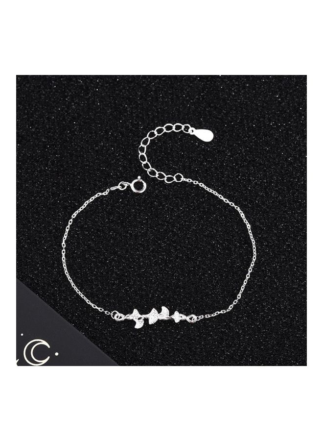 Perfii Rhodium Plated Cubic Ziron Stylish Bracelet - Image 4