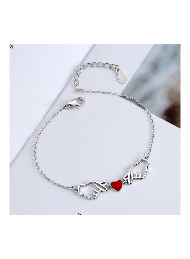 Perfii Rhodium Plated Cubic Ziron Stylish Bracelet - Image 2