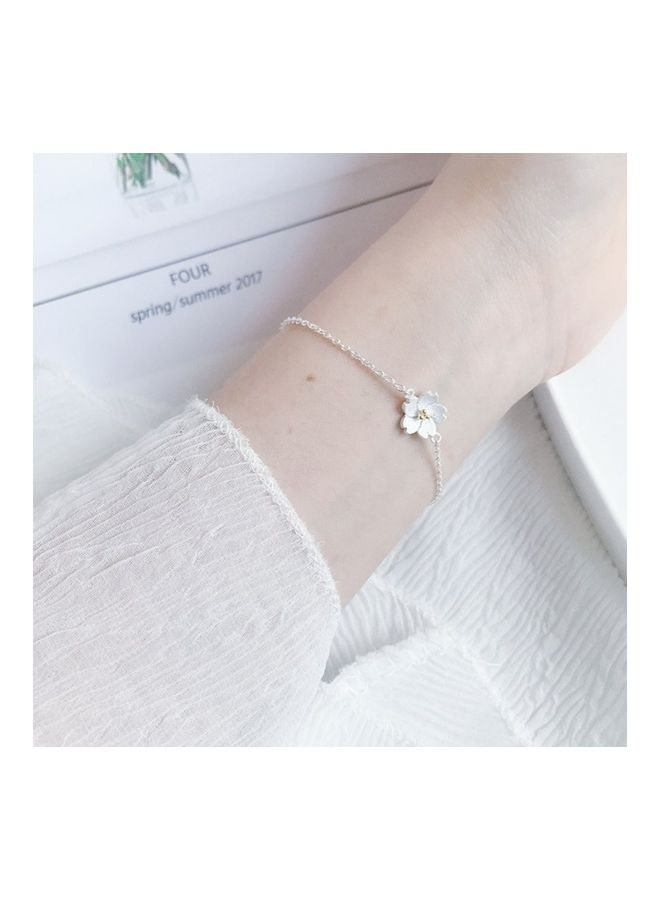 Perfii Rhodium Plated Cubic Ziron Stylish Bracelet - Image 4