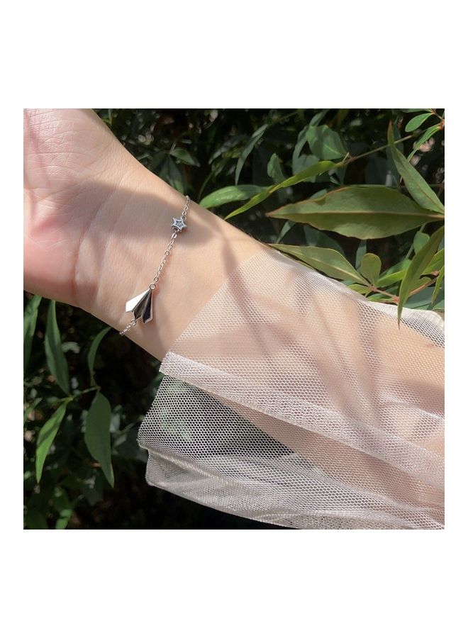 Perfii Rhodium Plated Cubic Ziron Stylish Bracelet - Image 3