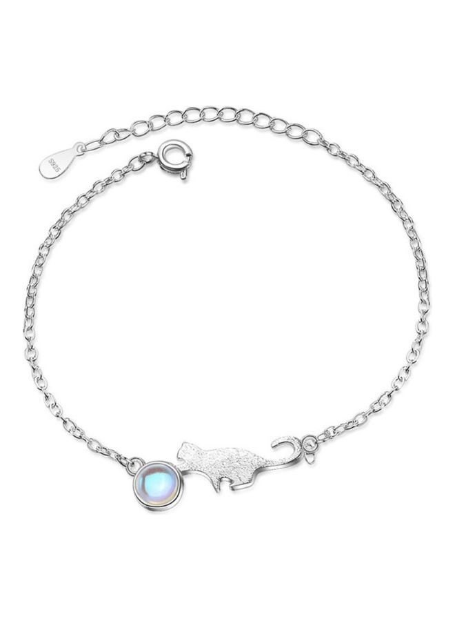 Perfii Rhodium Plated Cubic Ziron Stylish Bracelet - Image 1