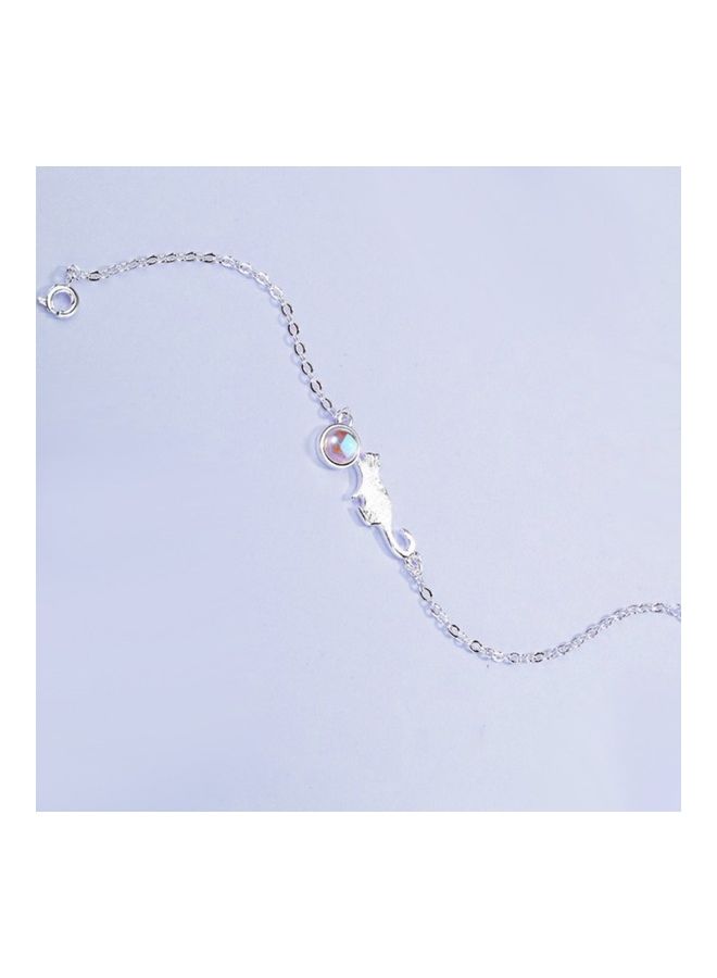 Perfii Rhodium Plated Cubic Ziron Stylish Bracelet - Image 2