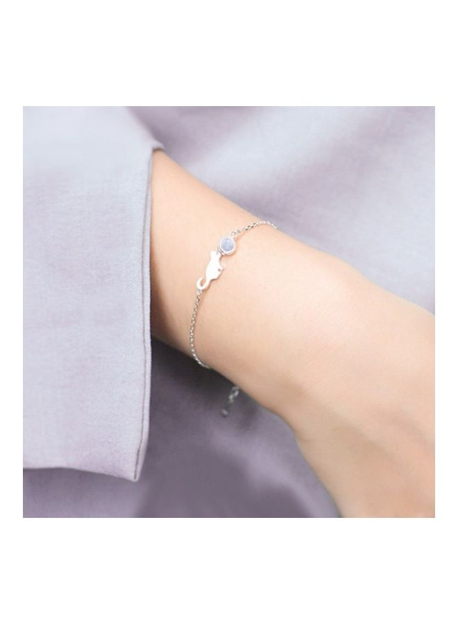 Perfii Rhodium Plated Cubic Ziron Stylish Bracelet - Image 3