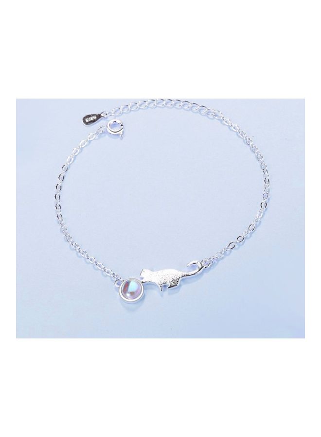 Perfii Rhodium Plated Cubic Ziron Stylish Bracelet - Image 5