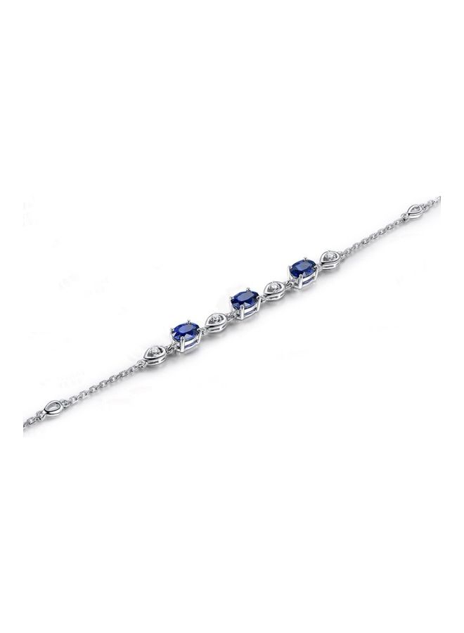 بيرفيي Rhodium Plated Cubic Ziron Stylish Bracelet  - Image 2