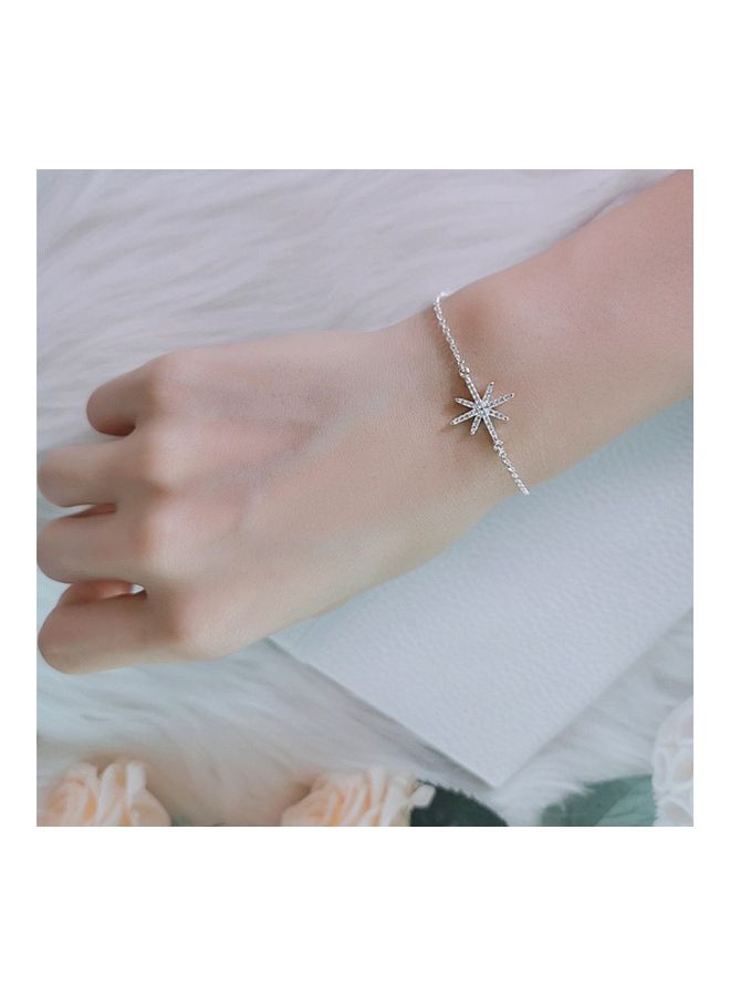 Perfii Rhodium Plated Cubic Ziron Stylish Bracelet - Image 2