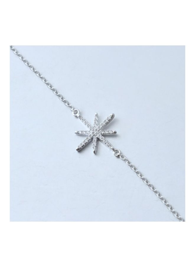 Perfii Rhodium Plated Cubic Ziron Stylish Bracelet - Image 3