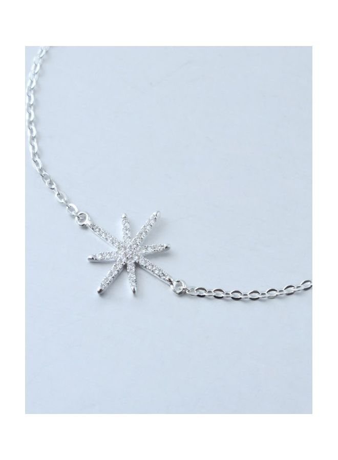 Perfii Rhodium Plated Cubic Ziron Stylish Bracelet - Image 4