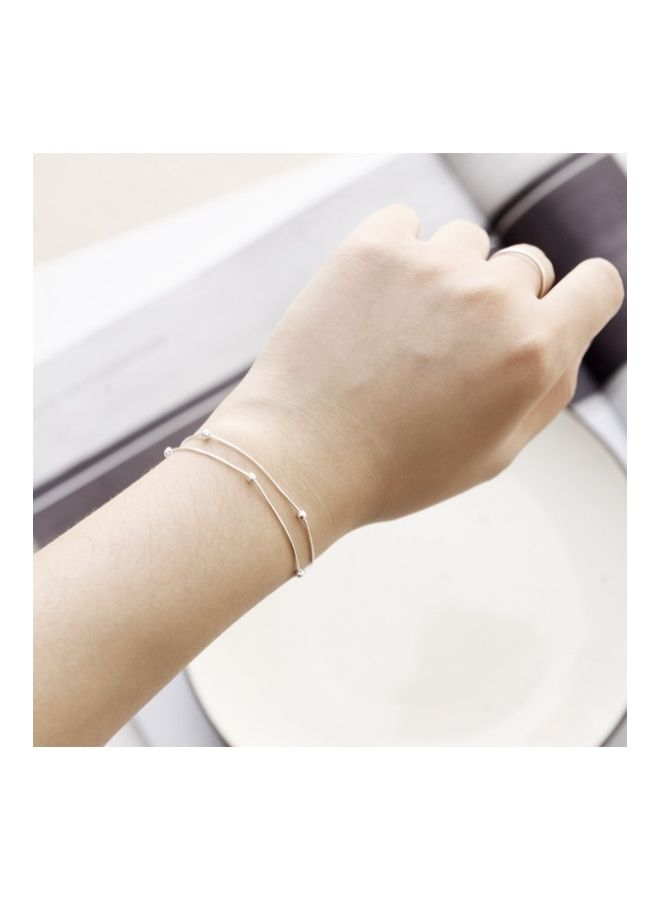 بيرفيي Rhodium Plated Cubic Ziron Stylish Bracelet - Image 4