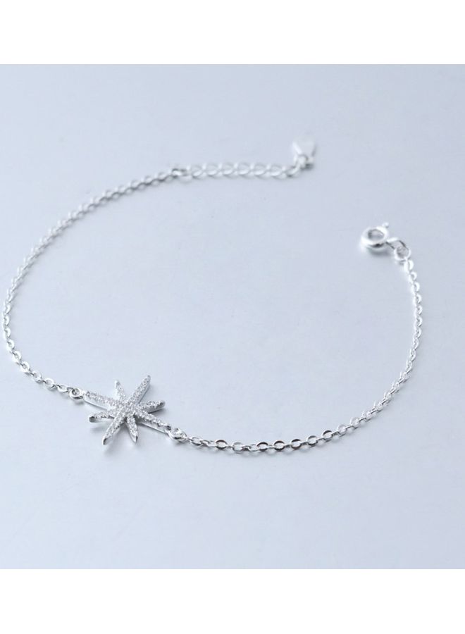 Perfii Rhodium Plated Cubic Ziron Stylish Bracelet - Image 5