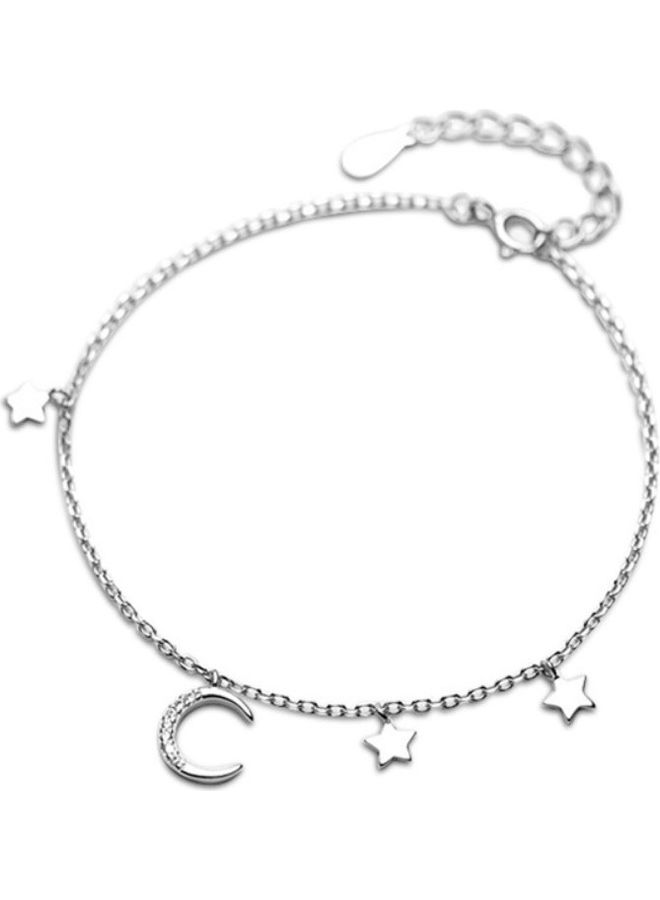 Perfii Rhodium Plated Cubic Ziron Stylish Bracelet - Image 1