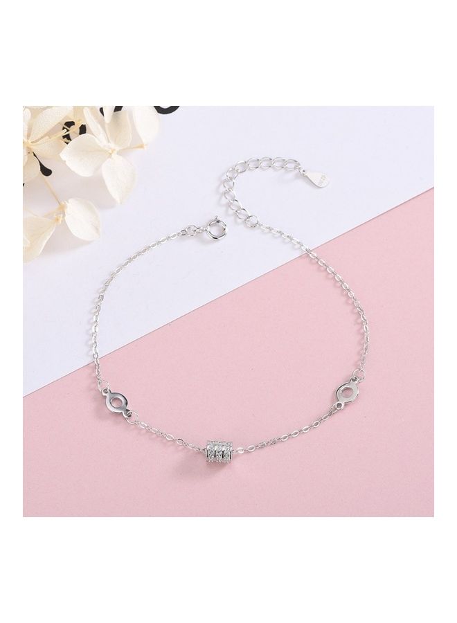 Perfii Rhodium Plated Cubic Ziron Stylish Bracelet - Image 5