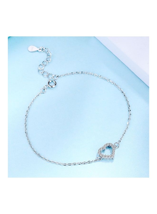 Perfii Rhodium Plated Cubic Ziron Stylish Bracelet - Image 3