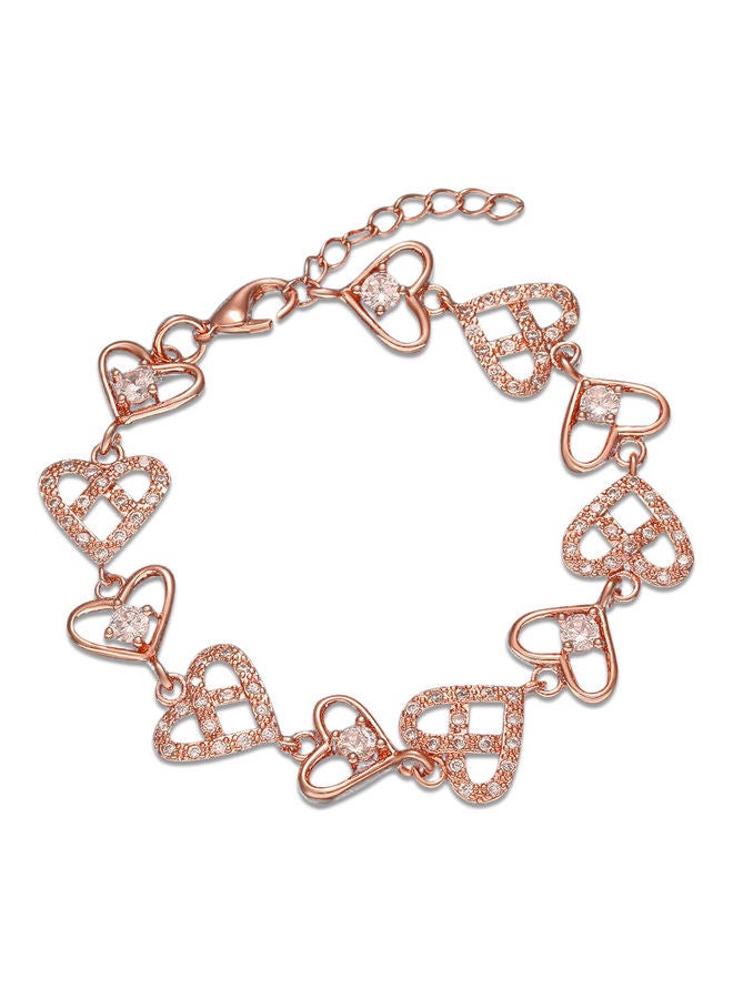 Perfii Rhodium Plated Cubic Ziron Stylish Bracelet - Image 1