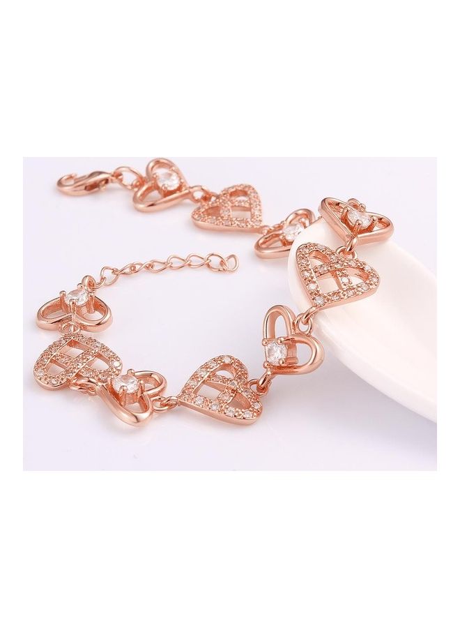 Perfii Rhodium Plated Cubic Ziron Stylish Bracelet - Image 3