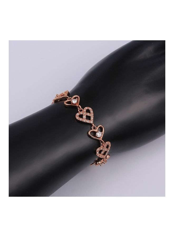 Perfii Rhodium Plated Cubic Ziron Stylish Bracelet - Image 4