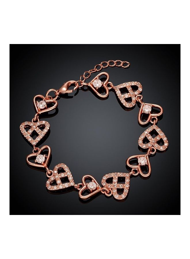 Perfii Rhodium Plated Cubic Ziron Stylish Bracelet - Image 5