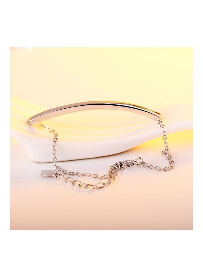 Perfii Rhodium Plated Cubic Ziron Stylish Bracelet - Image 2