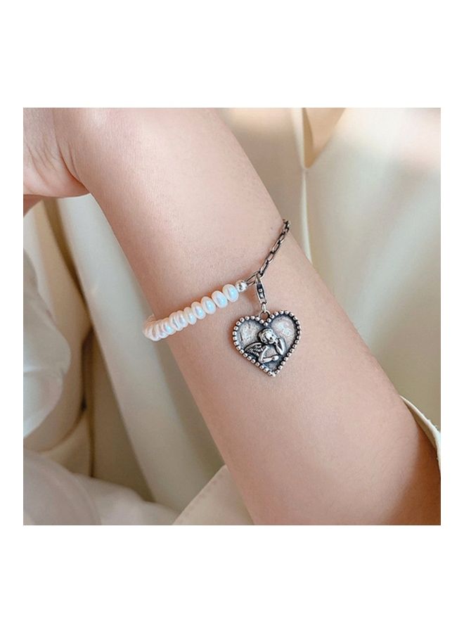 بيرفيي Rhodium Plated Cubic Ziron Stylish Bracelet  - Image 5