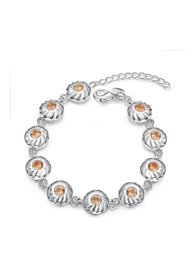 Perfii Rhodium Plated Cubic Ziron Stylish Bracelet - Image 1