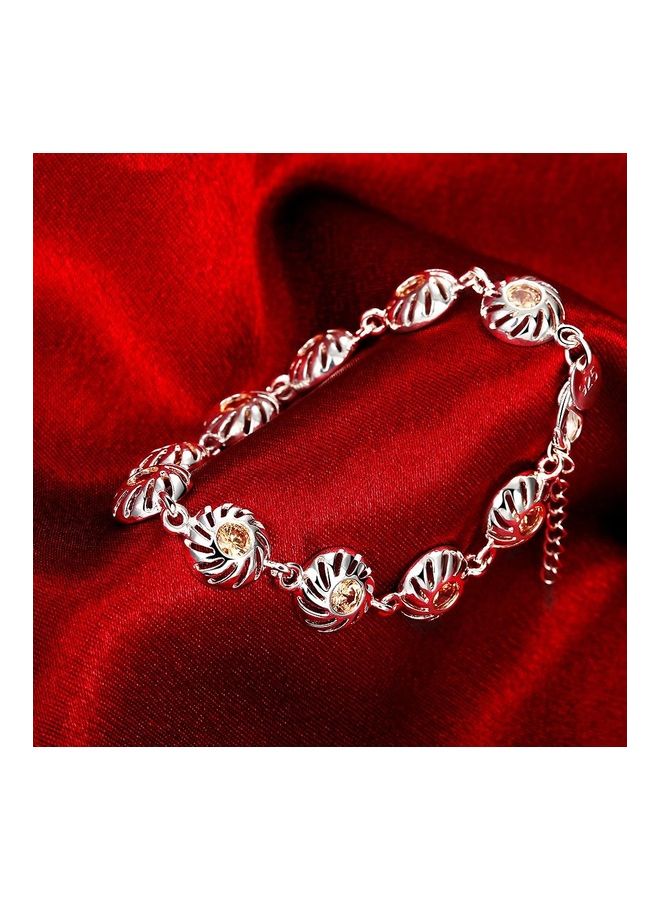 Perfii Rhodium Plated Cubic Ziron Stylish Bracelet - Image 3