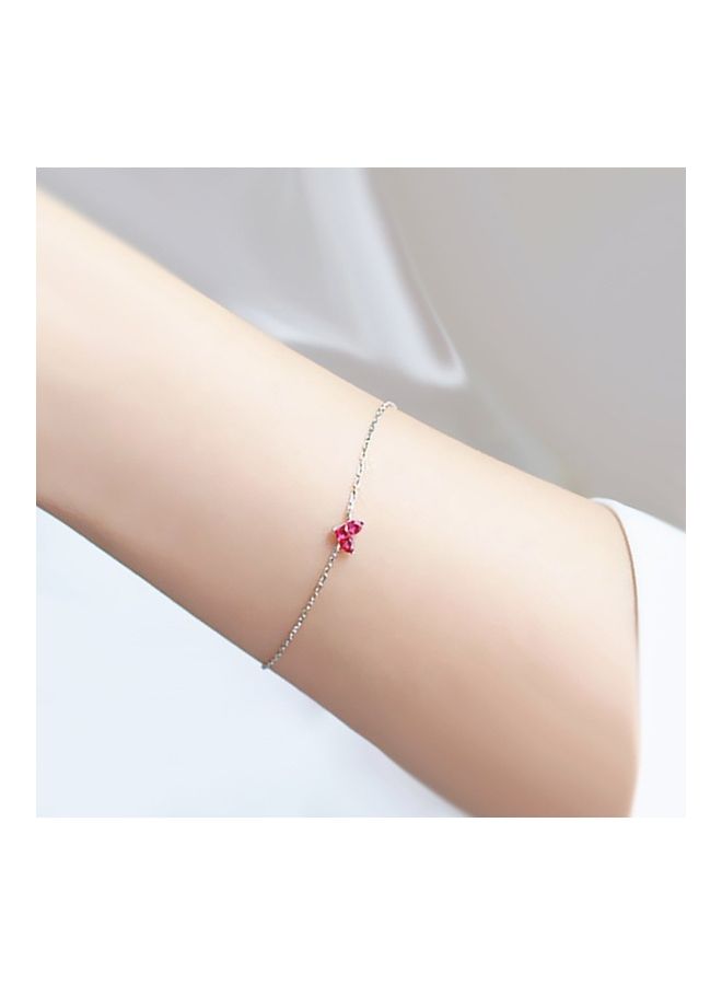 Perfii Rhodium Plated Cubic Ziron Stylish Bracelet - Image 3