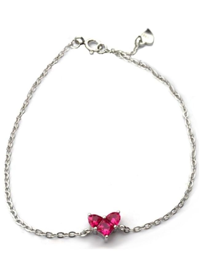 Perfii Rhodium Plated Cubic Ziron Stylish Bracelet - Image 5