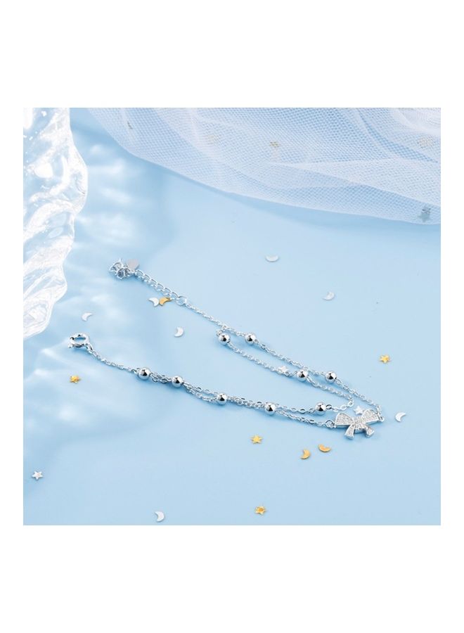 Perfii Rhodium Plated Cubic Ziron Stylish Bracelet - Image 3