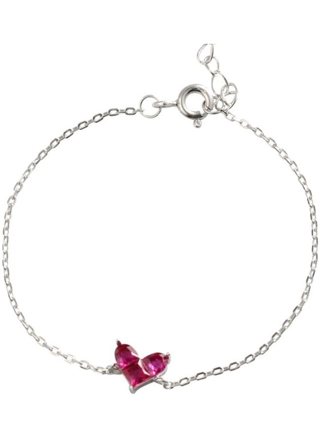 Perfii Rhodium Plated Cubic Ziron Stylish Bracelet - Image 1