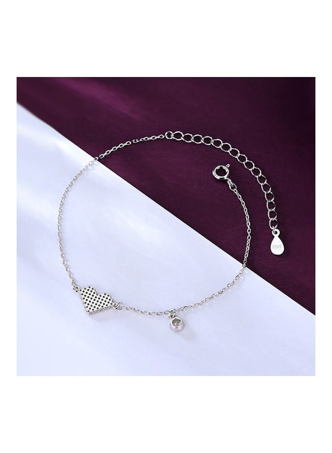 Perfii Rhodium Plated Cubic Ziron Stylish Bracelet - Image 2