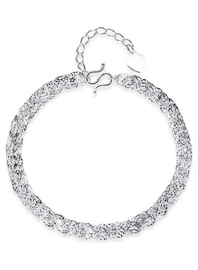 Perfii Rhodium Plated Cubic Ziron Stylish Bracelet - Image 1