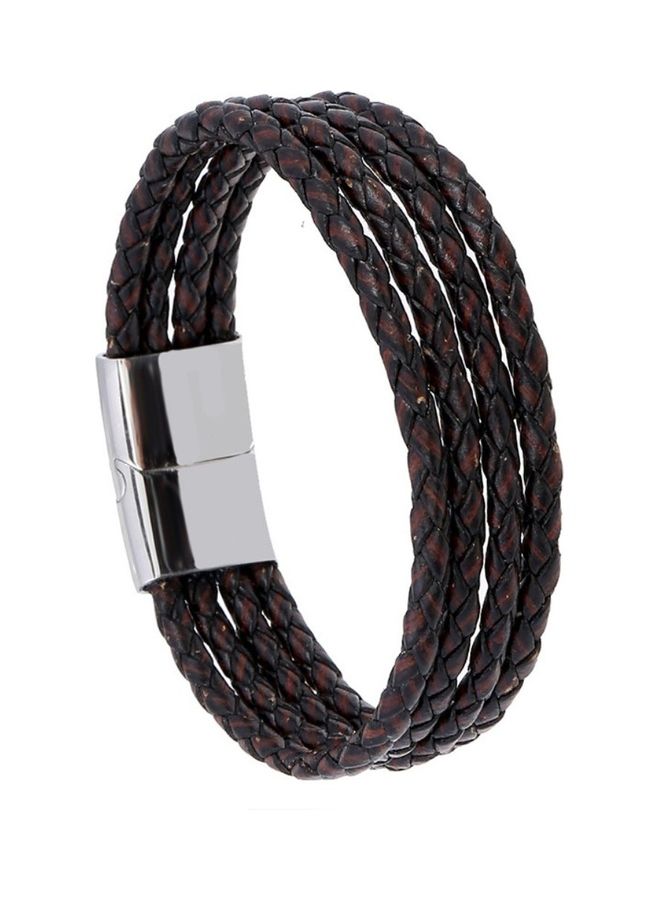 Perfii Genuine Leather Stylish Punk Casual Bracelet - Image 1