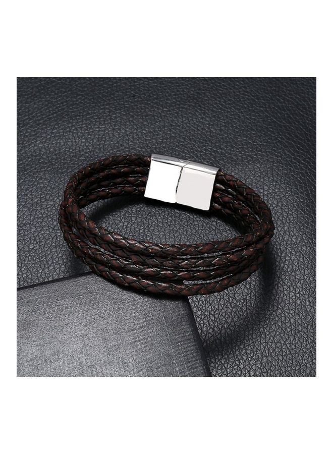 Perfii Genuine Leather Stylish Punk Casual Bracelet - Image 2