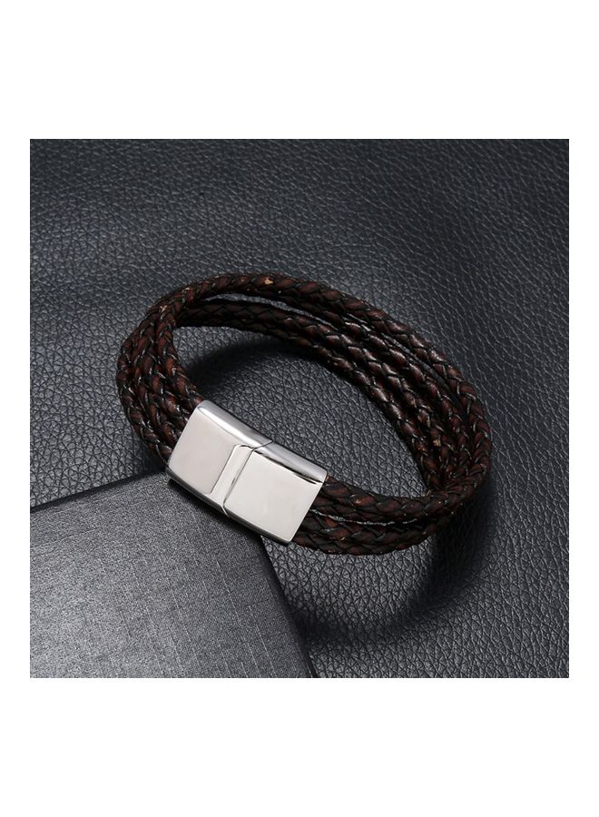Perfii Genuine Leather Stylish Punk Casual Bracelet - Image 3