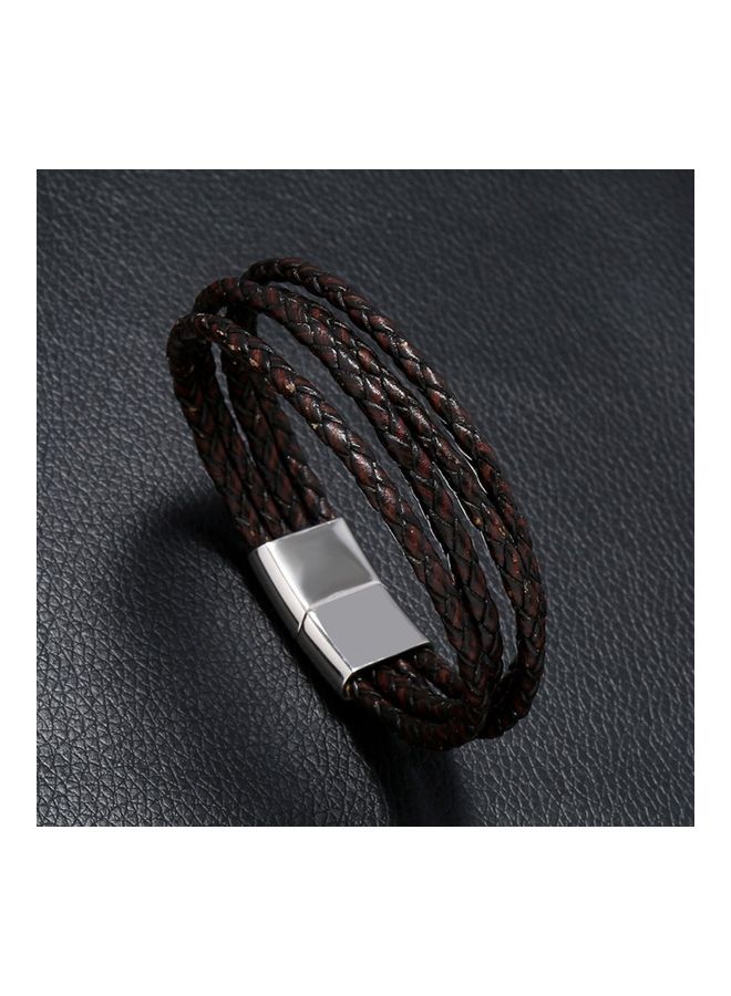 Perfii Genuine Leather Stylish Punk Casual Bracelet - Image 4