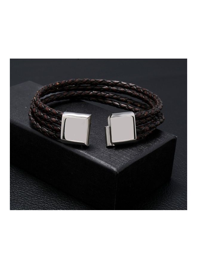 Perfii Genuine Leather Stylish Punk Casual Bracelet - Image 5