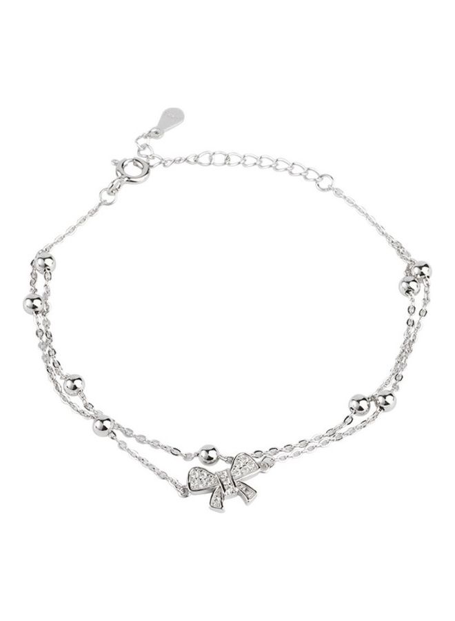 Perfii Rhodium Plated Cubic Ziron Stylish Bracelet - Image 1