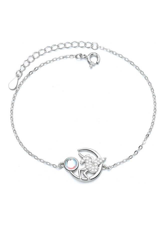 Perfii Rhodium Plated Cubic Ziron Stylish Bracelet - Image 1