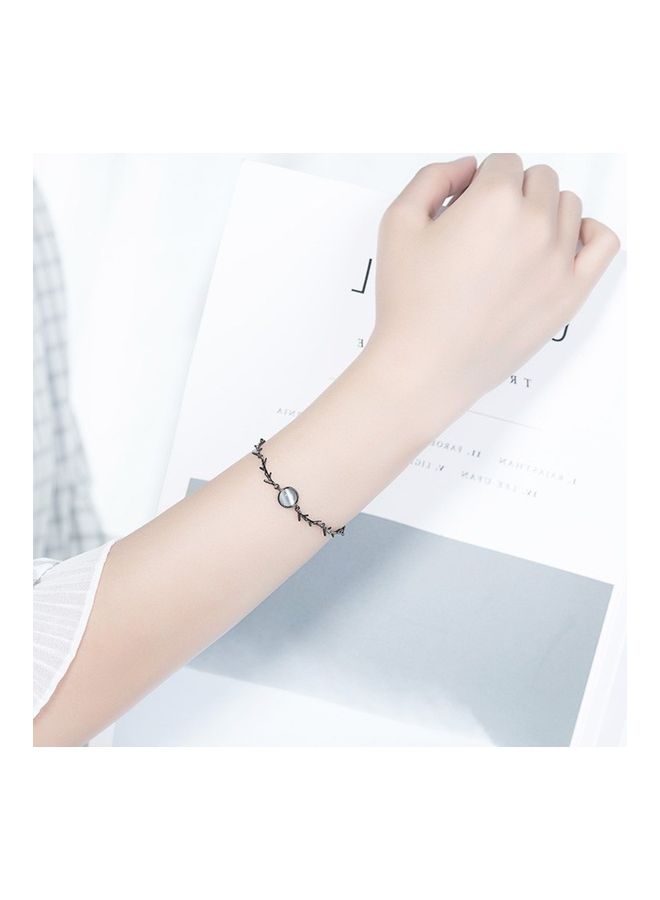 Perfii Rhodium Plated Cubic Ziron Stylish Bracelet - Image 3