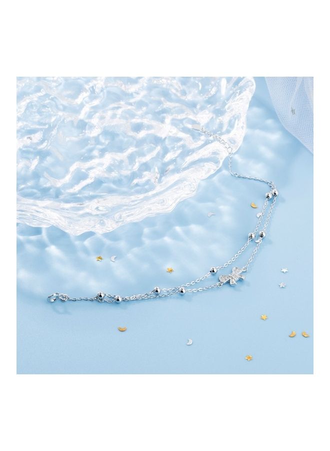 Perfii Rhodium Plated Cubic Ziron Stylish Bracelet - Image 5