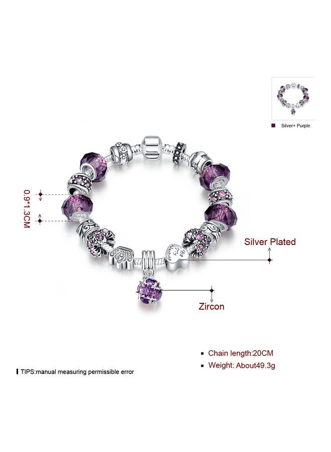 بيرفيي سوار أنيق من الزرون المكعب المطلي بالروديوم - Image 2