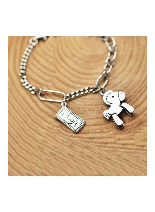 Perfii Rhodium Plated Cubic Ziron Stylish Bracelet - Image 2