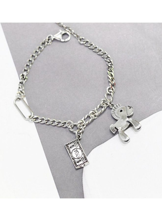 Perfii Rhodium Plated Cubic Ziron Stylish Bracelet - Image 4