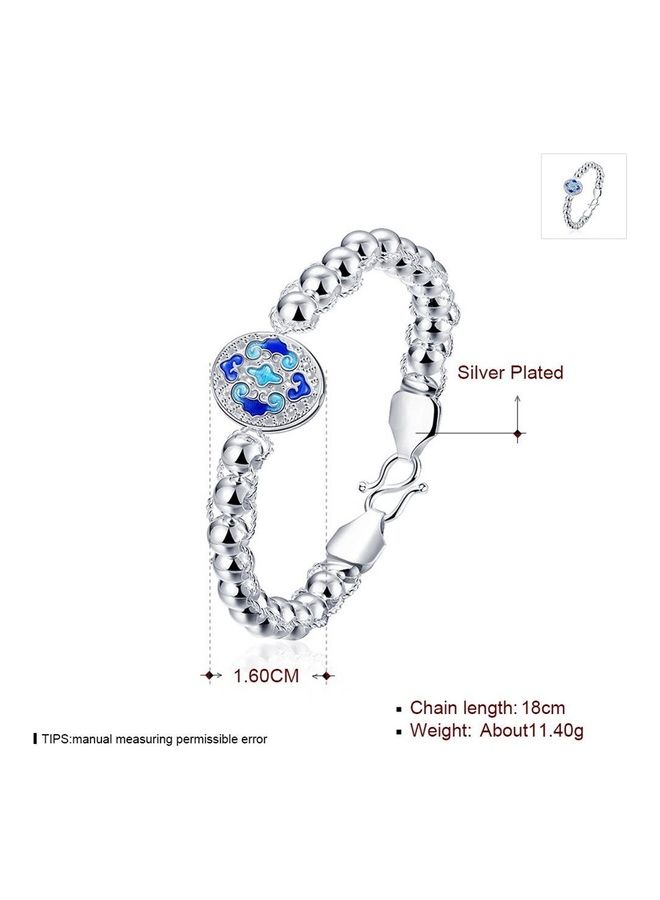 Perfii Rhodium Plated Cubic Ziron Stylish Bracelet - Image 5