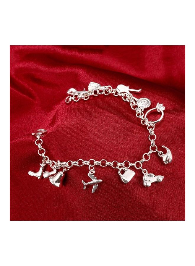 Perfii Rhodium Plated Cubic Ziron Stylish Bracelet - Image 4