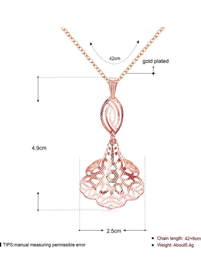Perfii Rhodium Plated Ziron Studded Pendant Necklace - Image 2